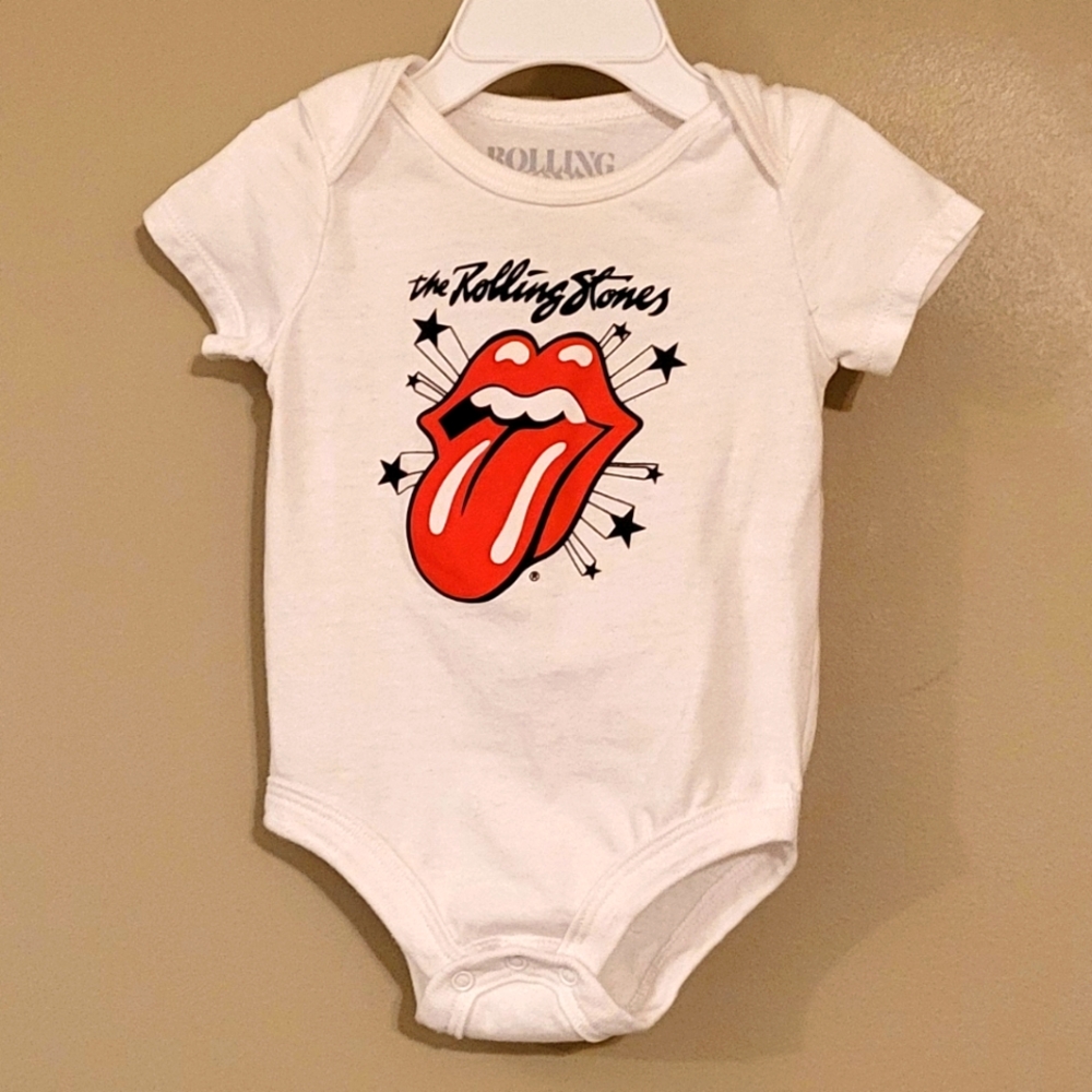 The Rolling Stones white short sleeve onesie/bodysuit
